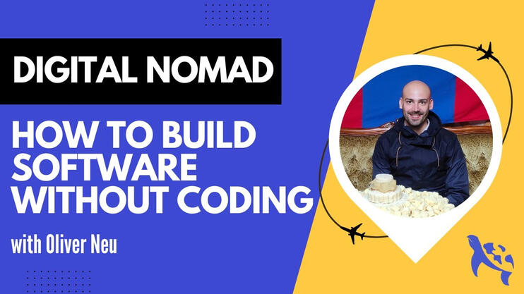 Thumbnail of the podcast "How to build software without coding"