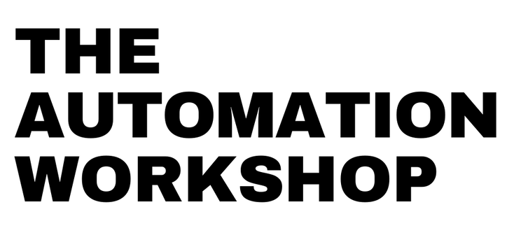 Logo of the nocode automation course called "The Automation Workshop"